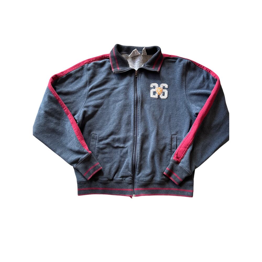 Aeropostale Limited Edition XL Poly Cotton Graphite Red Full Zip Jacket